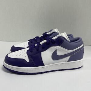 Air Jordan 1 Low GS Dusty Amethyst 553560 551 Size 5.5 Y Youth Kids Purple White